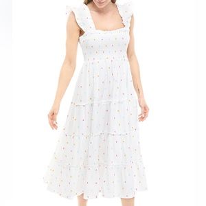 ***SOLD*** NWT Crown and Ivy Multi Clip Dot Smocked Dress, S